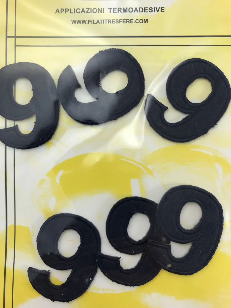 Applicazioni termoadesive numeri