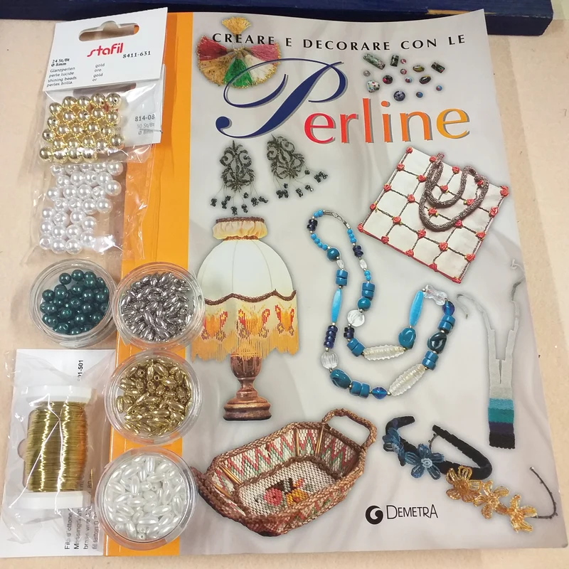 Kit manuale e materiale creare perline stelle di perle albero Natale
