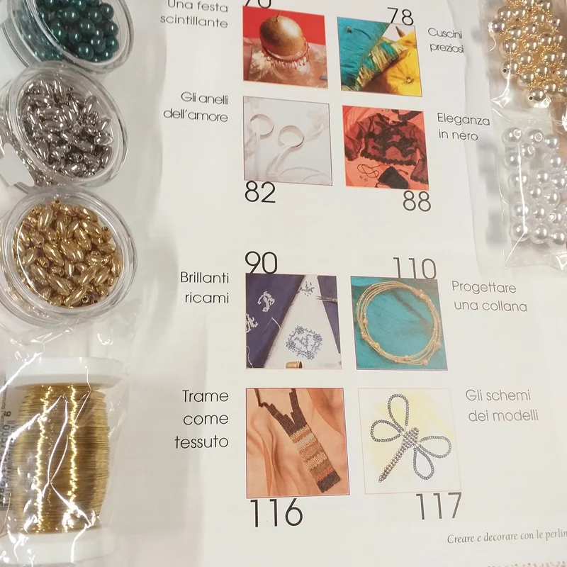 Kit manuale e materiale creare perline stelle di perle albero Natale