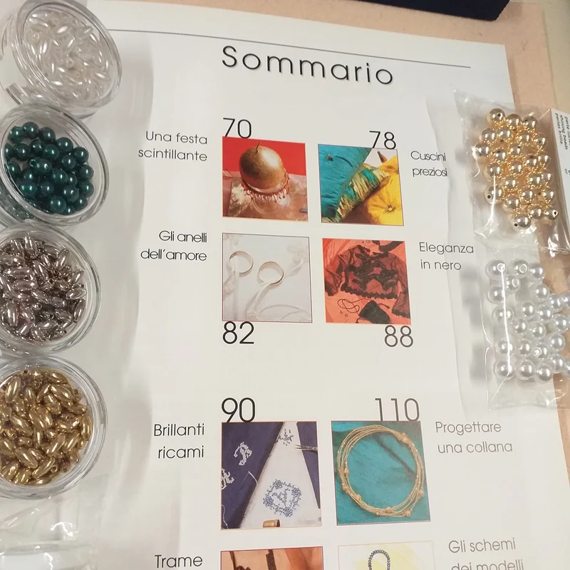 Kit manuale e materiale creare perline stelle di perle albero Natale