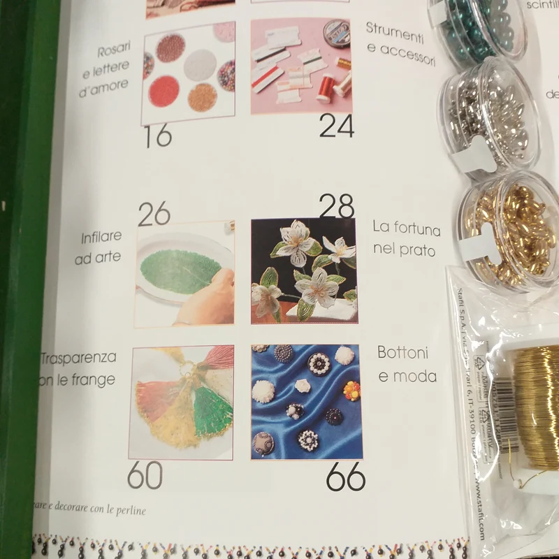 Kit manuale e materiale creare perline stelle di perle albero Natale