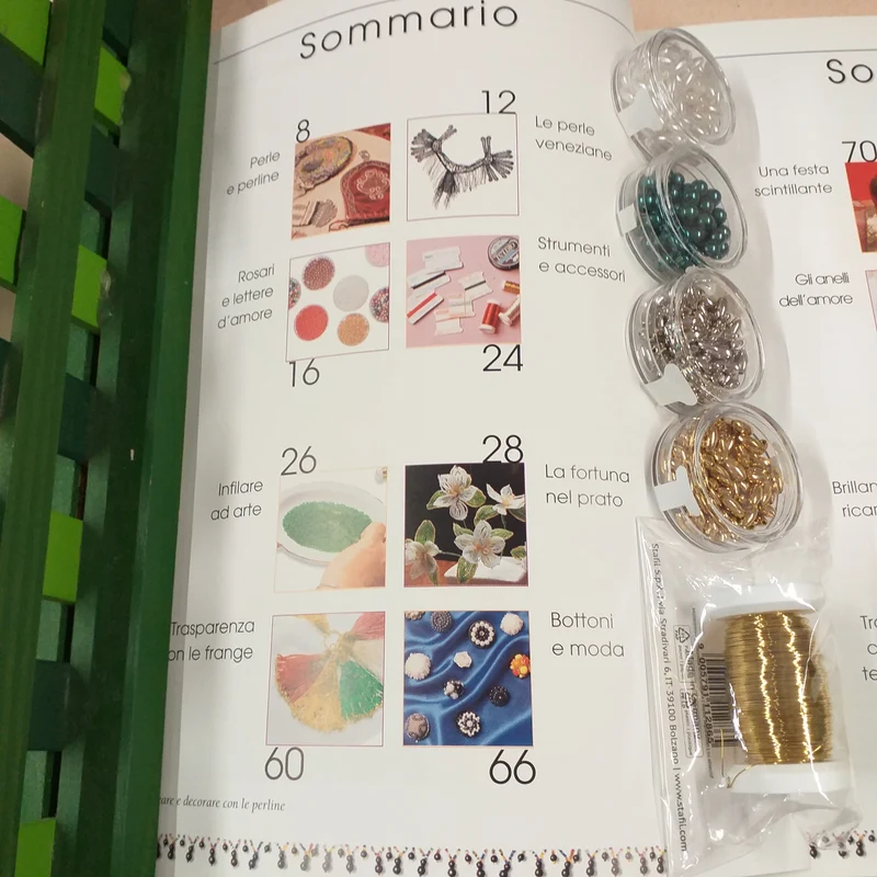 Kit manuale e materiale creare perline stelle di perle albero Natale