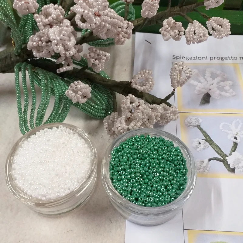 Mughetti perline kit conteria vetro istruzioni bouquet e bomboniere