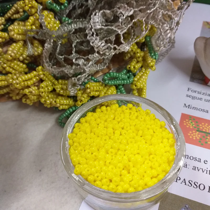 Mimosa perline kit perle conteria con istruzioni fai da te e accessori