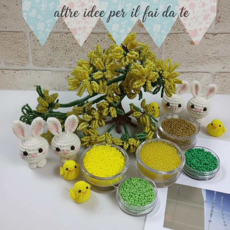 Mimosa perline kit perle conteria con istruzioni fai da te e accessori