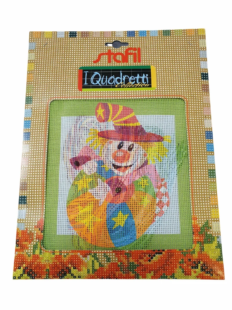 Kit Quadretti da Ricamare a Mezzo Punto, Fantasia da Bimbo, Punto Croce