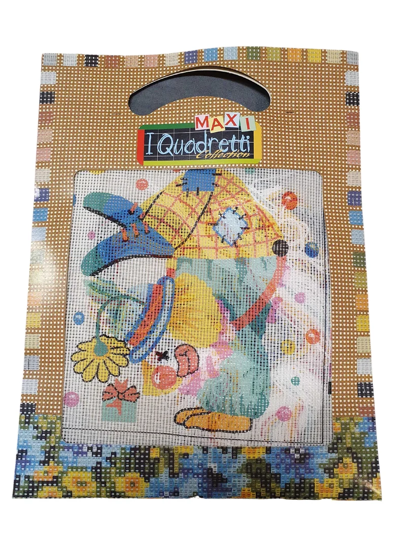 Kit Quadretti da Ricamare a Mezzo Punto, Fantasia da Bimbo, Punto Croce