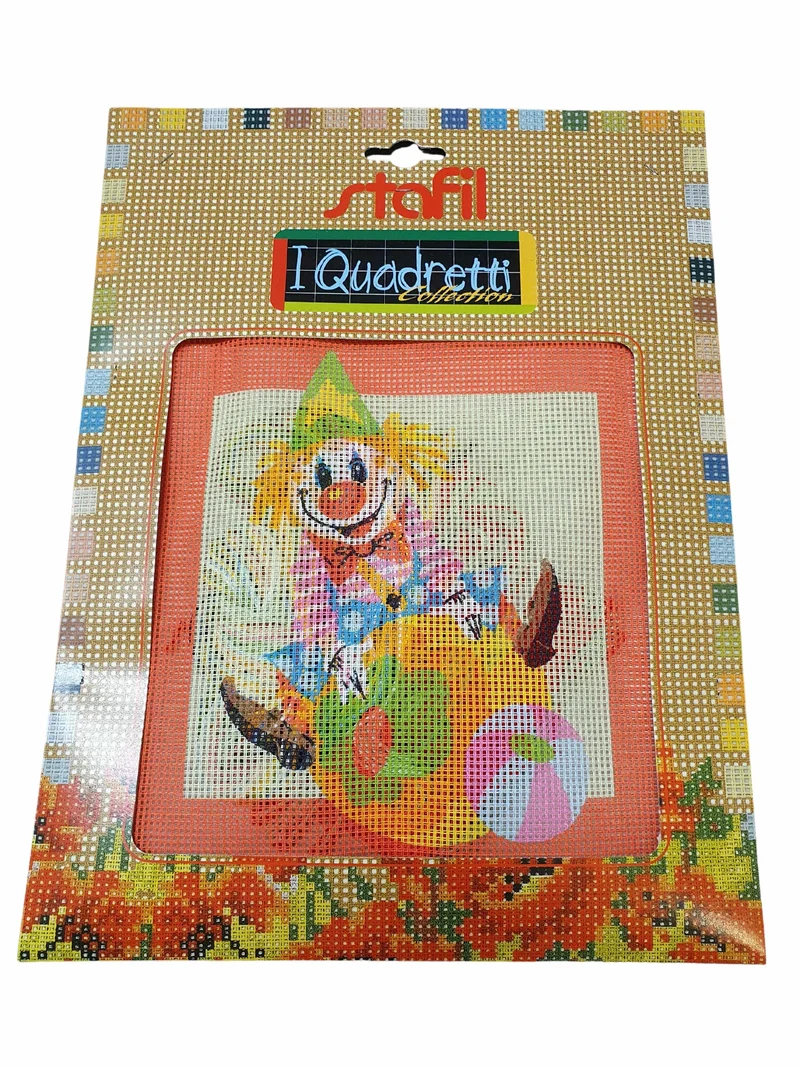 Kit Quadretti da Ricamare a Mezzo Punto, Fantasia da Bimbo, Punto Croce