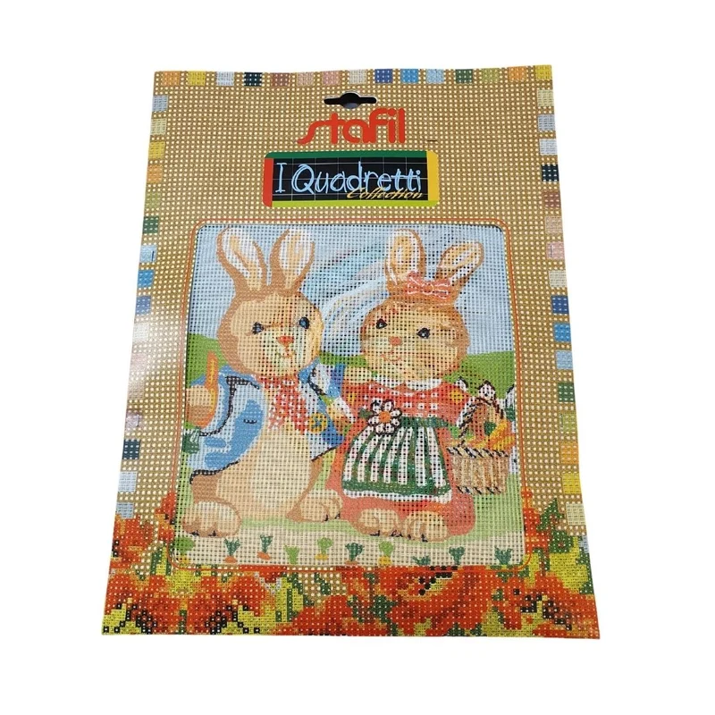 Kit Quadretti da Ricamare a Mezzo Punto, Fantasia da Bimbo, Punto Croce