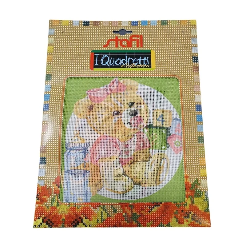Kit Quadretti da Ricamare a Mezzo Punto, Fantasia da Bimbo, Punto Croce
