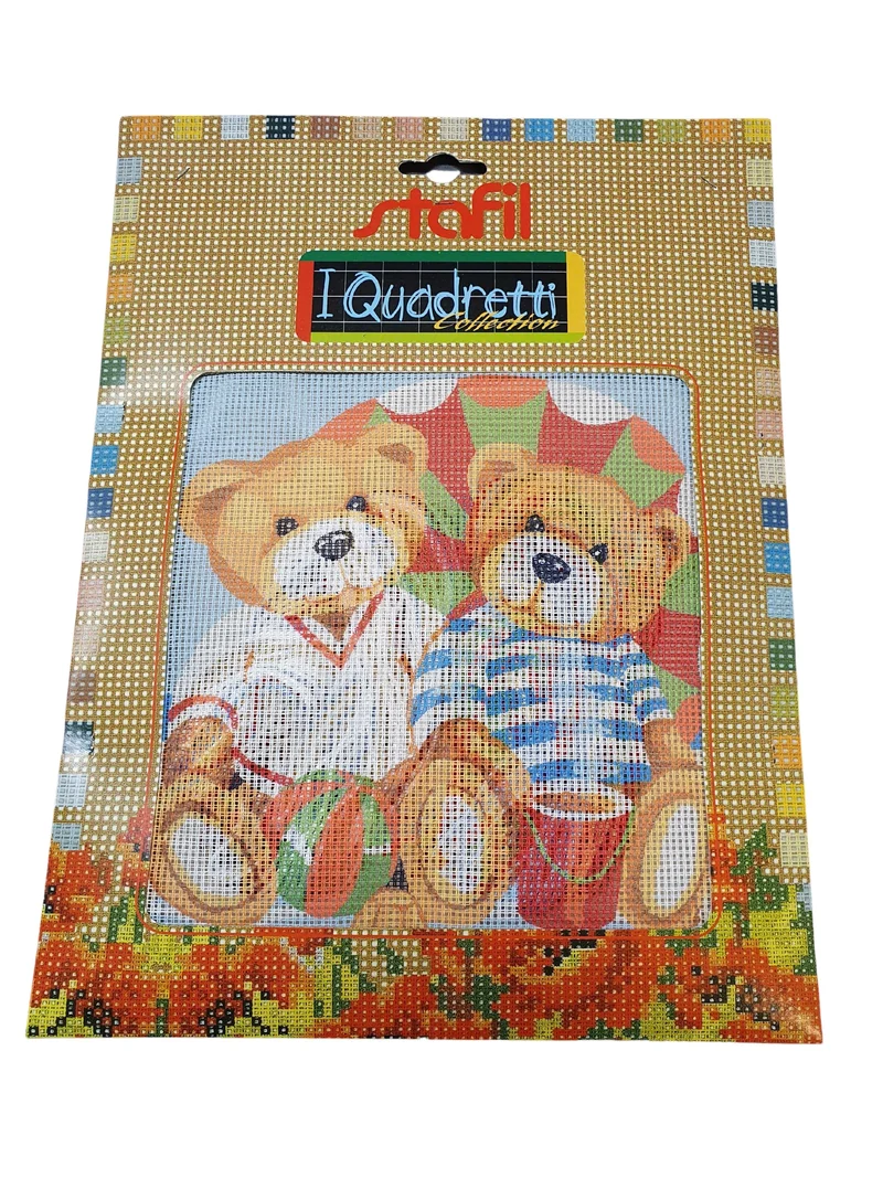 Kit Quadretti da Ricamare a Mezzo Punto, Fantasia da Bimbo, Punto Croce