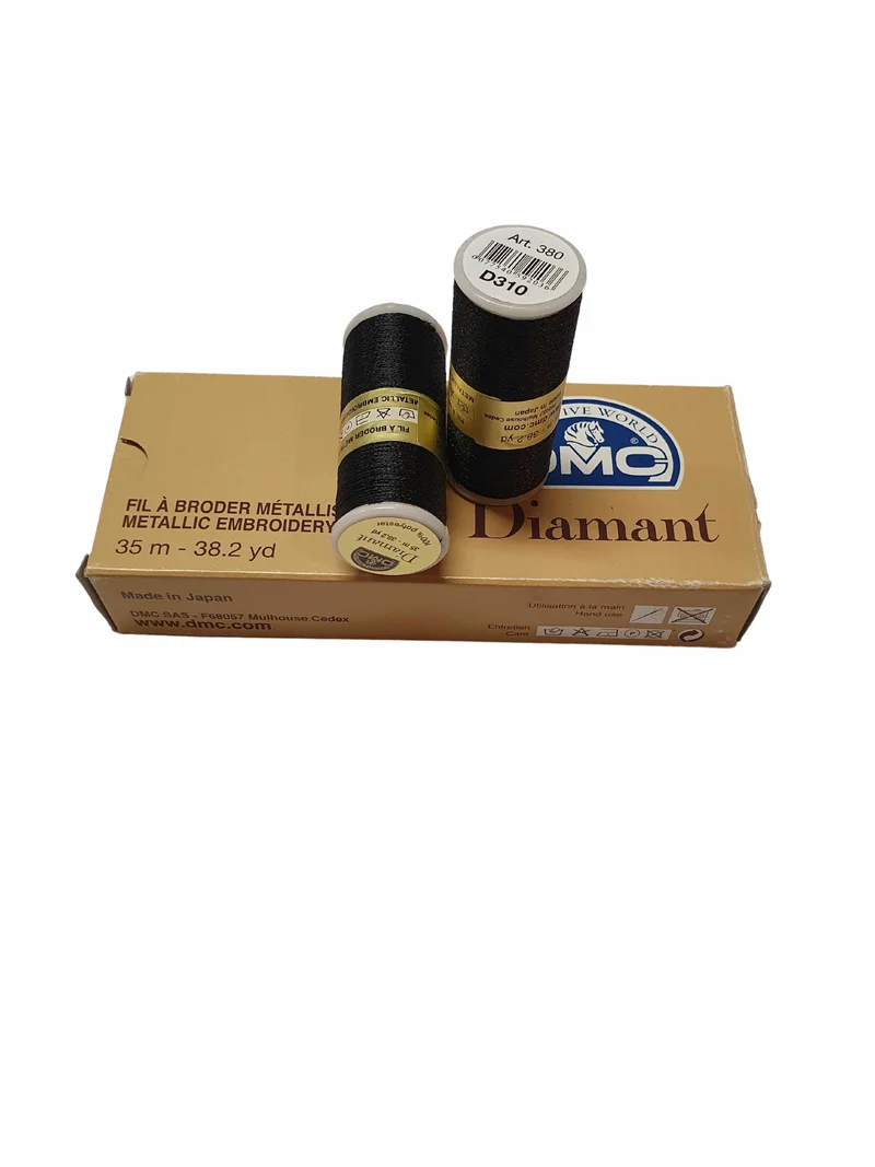 Filo da Ricamo Metallizzato Rocchetto da 35 mt DMC Diamant art 380