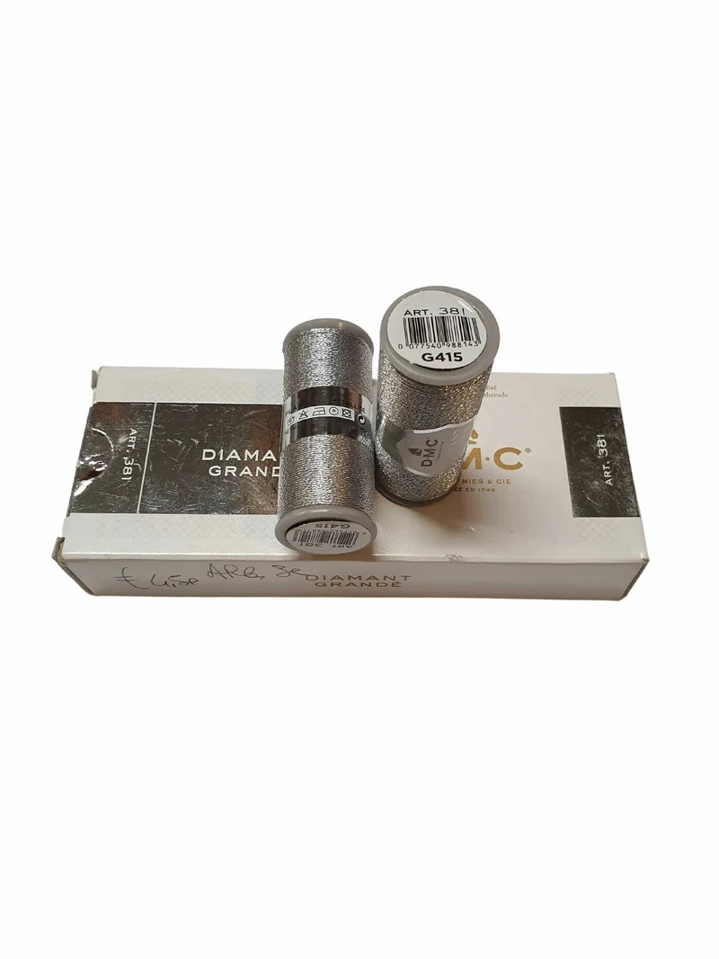 Filo da Ricamo Metallizzato Rocchetto 20 mt DMC Diamant Grandé art 381