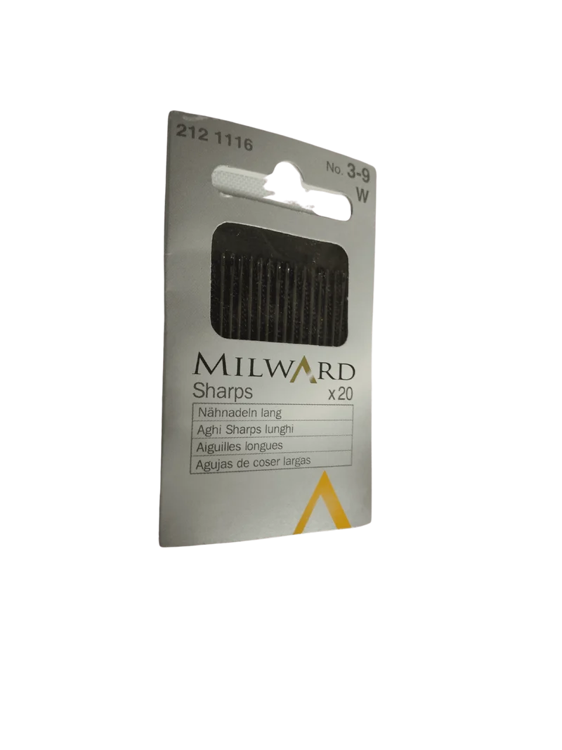 Aghi da Cucito Misti Sharps Lunghi in Acciaio Milward Cartina intera