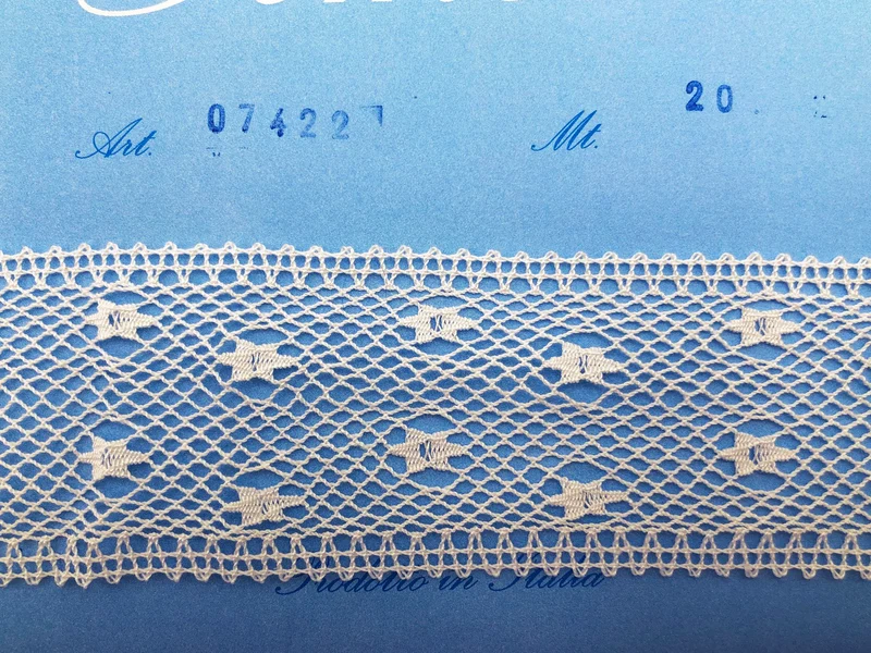 Pizzo 07422t panna cm 5 cf.20mt.