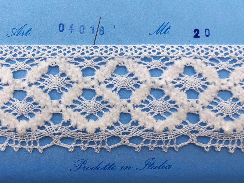 Pizzo 0401 bianco cm 5 cf.20mt.
