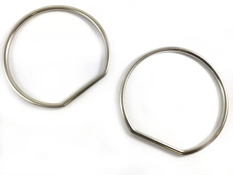 Manici ad anello in acciaio per borse | Ø 10 cm | 1 coppia
