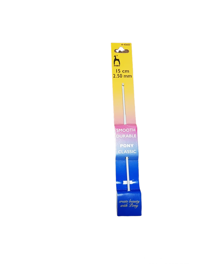 Uncinetto Pony in Alluminio Misura 2,5 mm Lunghezza 15 cm Crochet Hook