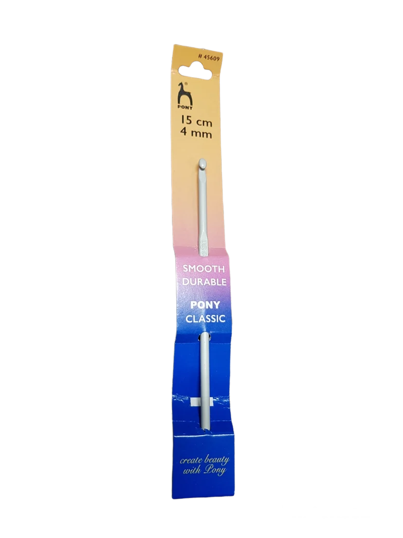 Uncinetto Pony per Lana Misura 4 mm Lunghezza 15 cm Crochet Hook Cotone
