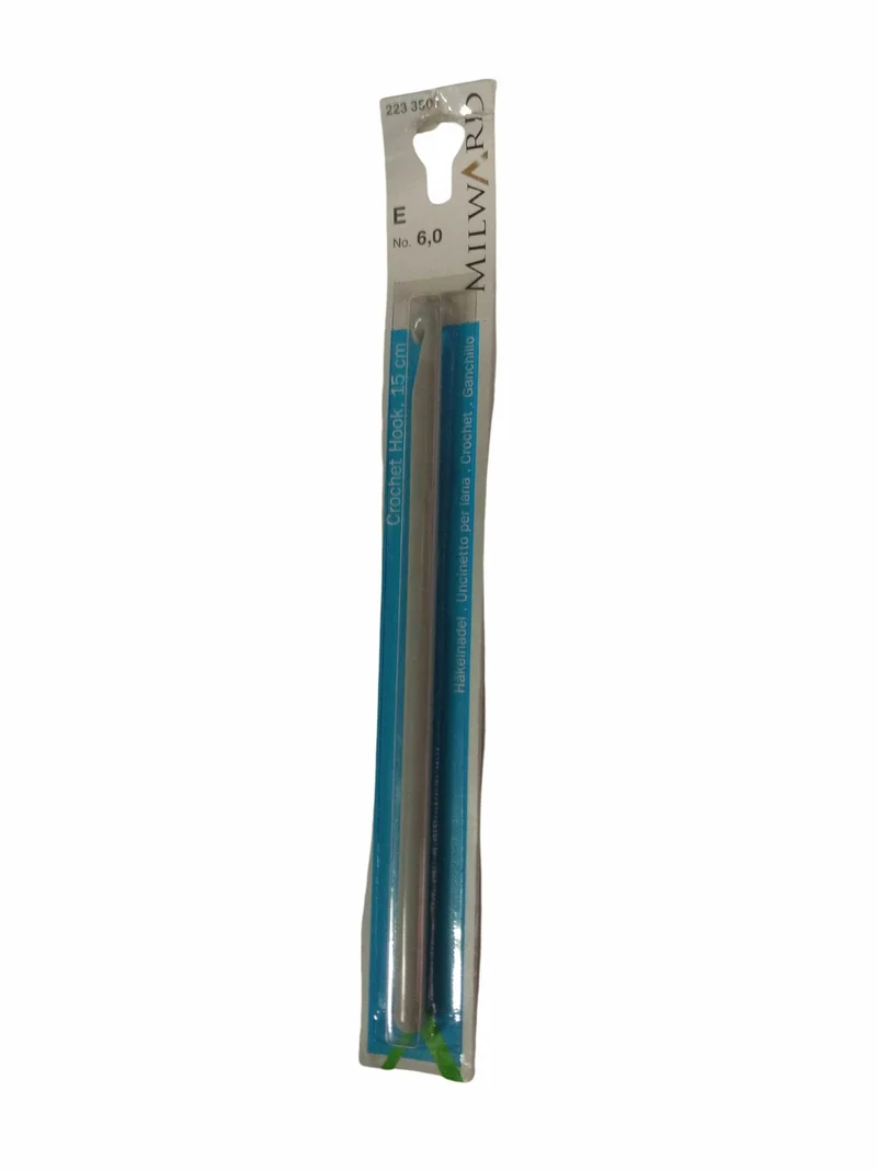 Uncinetto per Lana Misura 6 Lunghezza 15 cm Crochet Hook Cotone