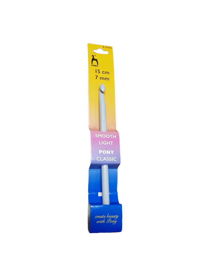 Uncinetto Pony per Lana Misura 7 mm lunghezza 15 cm Crochet Hook Fettuccia Borse