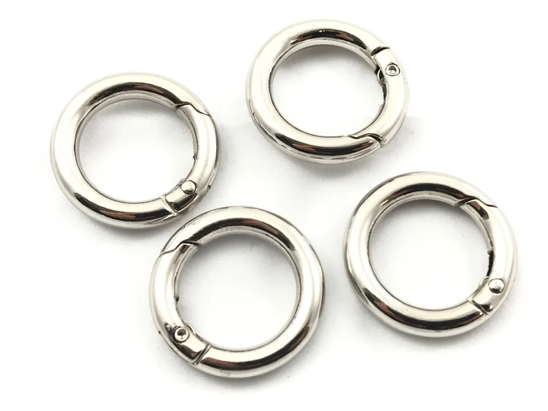Anello moschettone ventaglio color argento | 20 mm | cf 4 pz