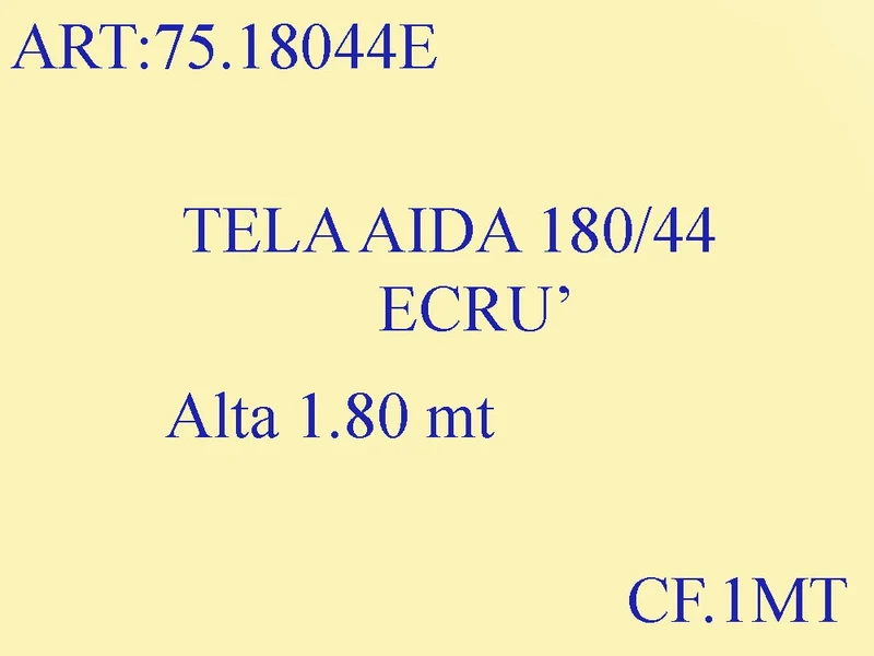 Tela aida 180/44 ecru' cf 10 mt