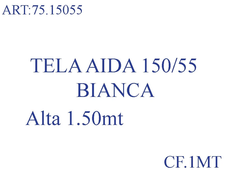 Tela aida 150/55 bianca cf 10 mt bianco