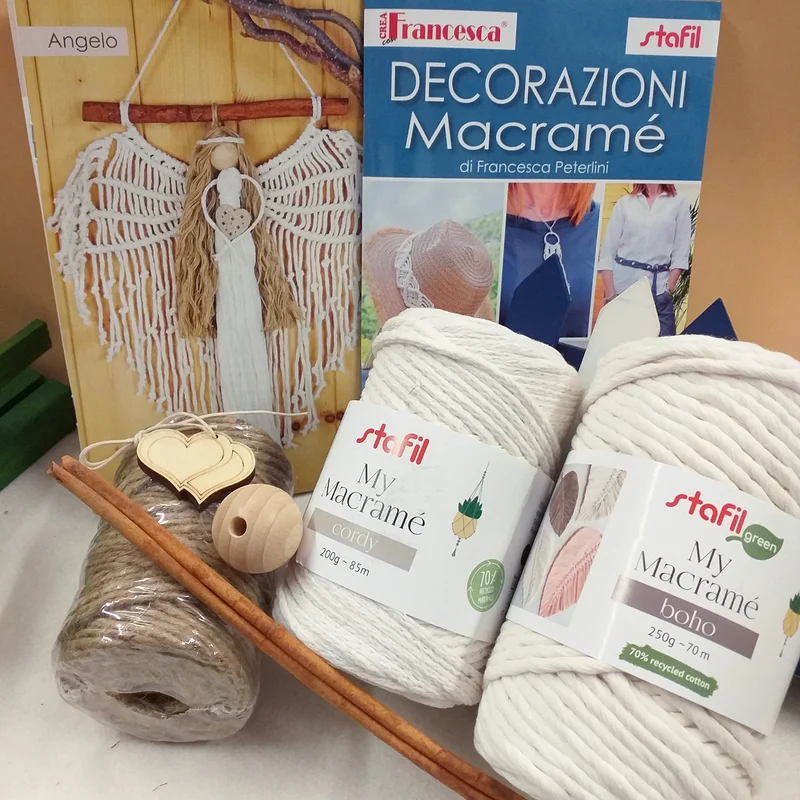 Kit principianti macramé manuale filo accessori decorazioni corda nodi