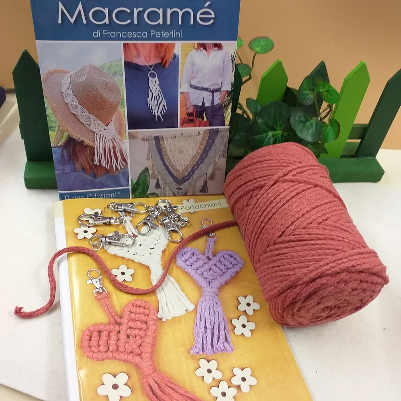Kit principianti macramé manuale filo accessori decorazioni corda nodi