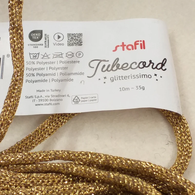 Tricotin glitter lurex tubolare cordoncino Natale filo per scritte