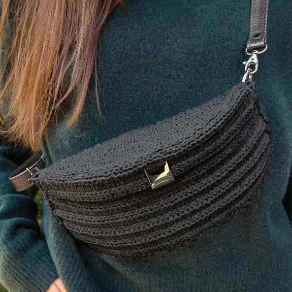 Marsupio kit borse uncinetto, set cordino macramè chiusura accessori