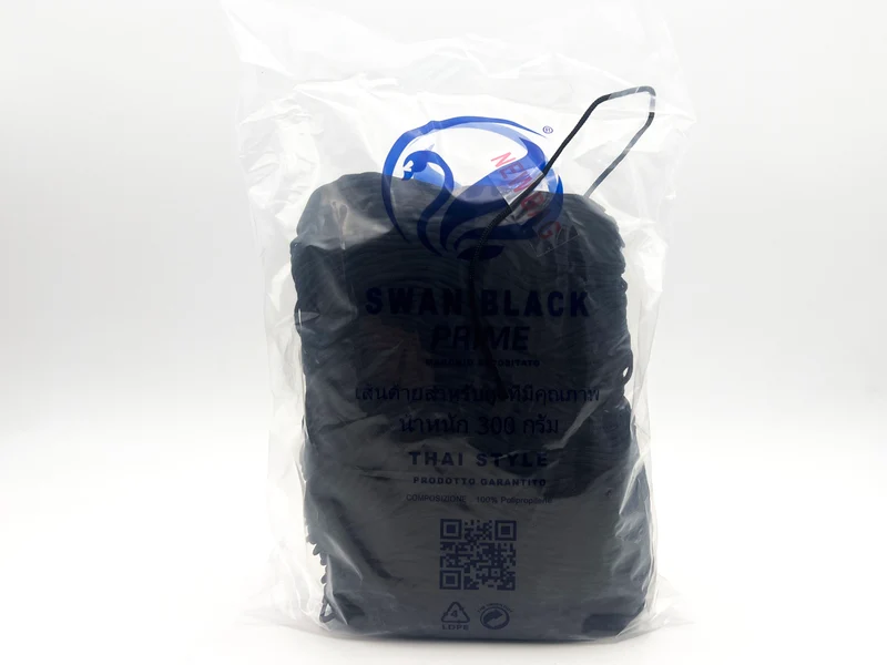 Cordino swan black prime | cf 300 gr | borse e uncinetto
