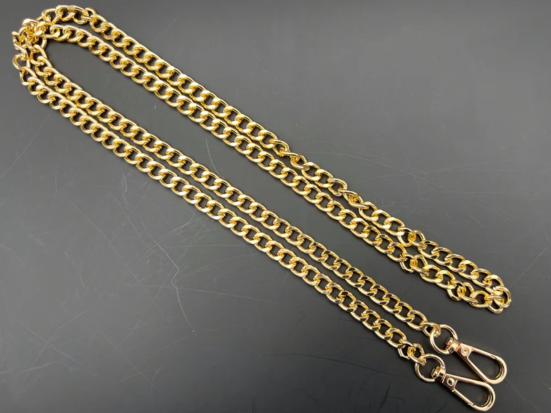 Catena metallo per borse eva| 120 cm 11,5x9 mm | con moschettoni