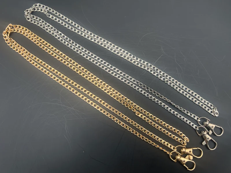 Catena metallo per borse zoe | 120 cm 7,8x5,2| con moschettoni