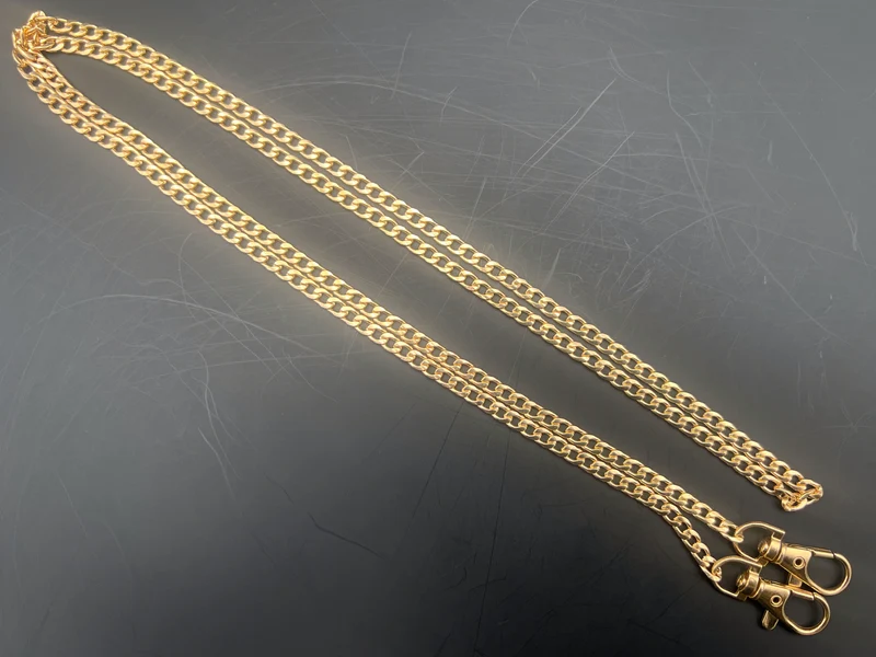 Catena metallo per borse zoe | 120 cm 7,8x5,2| con moschettoni