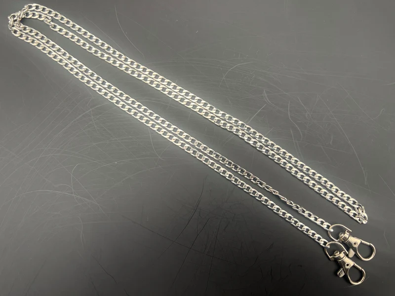 Catena metallo per borse zoe | 120 cm 7,8x5,2| con moschettoni