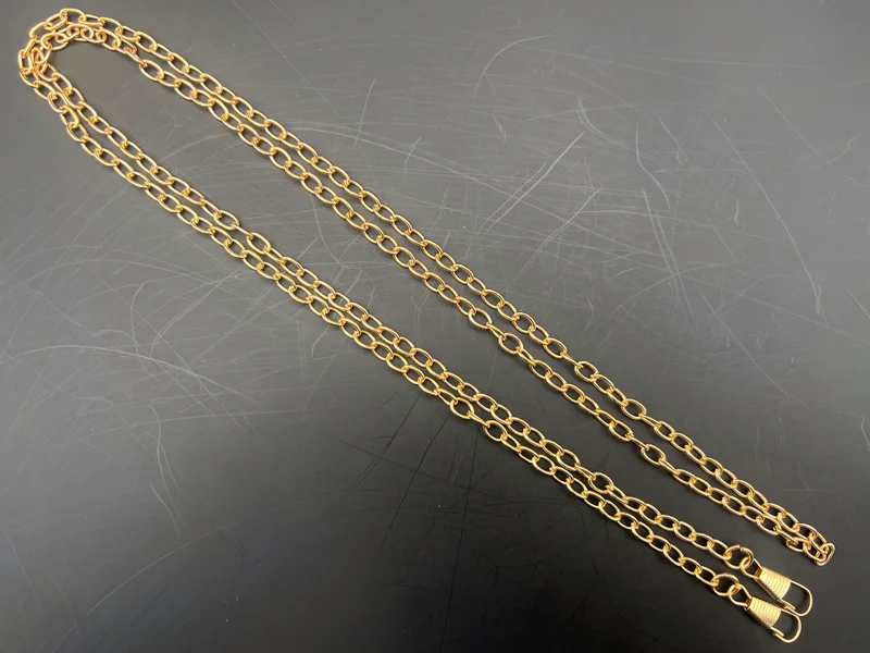 Catena metallo borse lia | 120 cm mm8x5 | con moschettoni