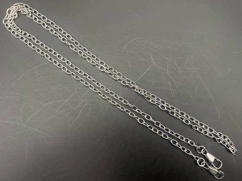 Catena metallo borse lia | 120 cm mm8x5 | con moschettoni