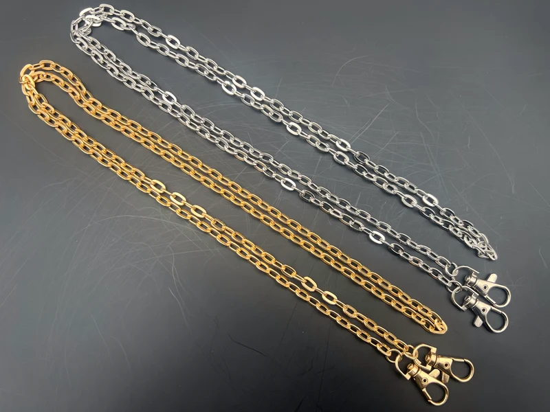 Catena metallo per borse iris | 120 cm 9,4x6,3 mm | con moschettoni