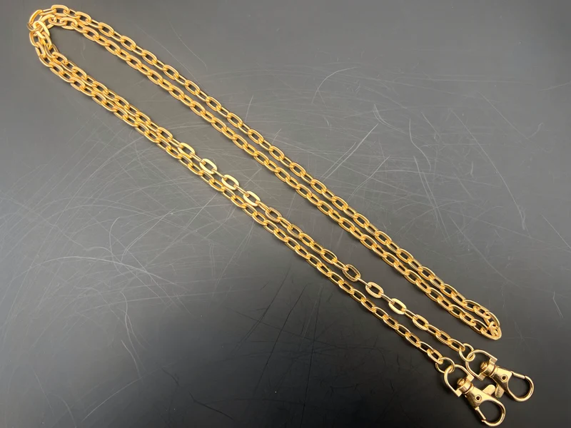 Catena metallo per borse iris | 120 cm 9,4x6,3 mm | con moschettoni