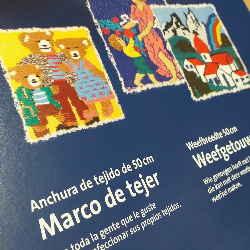 Telaio da tavolo tessitura a mano fai da te tappeto arazzo tessuto