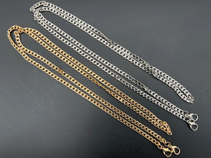 Catena metallo per borse alma | 120 cm 10x6,4 mm | con moschettoni