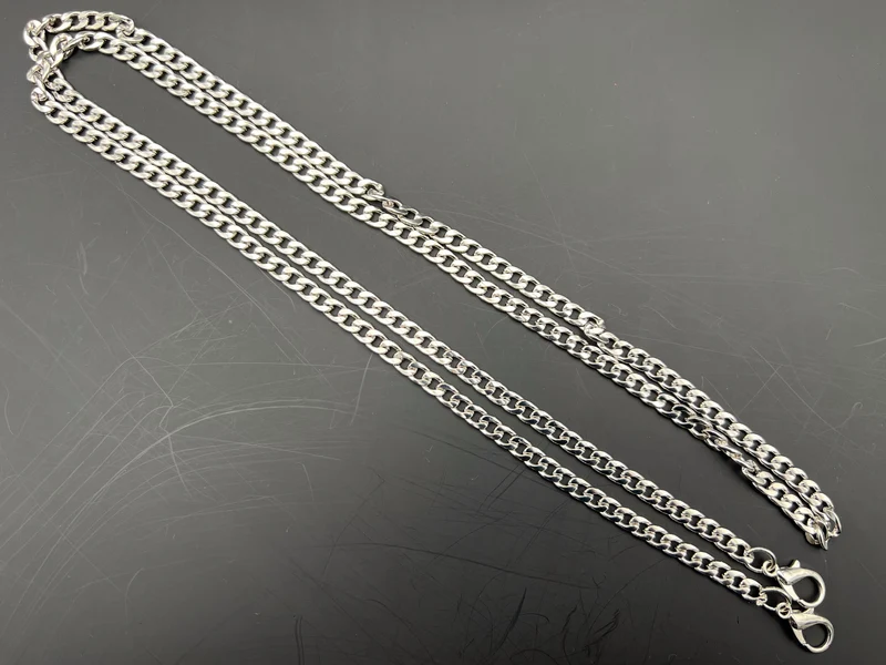 Catena metallo per borse alma | 120 cm 10x6,4 mm | con moschettoni