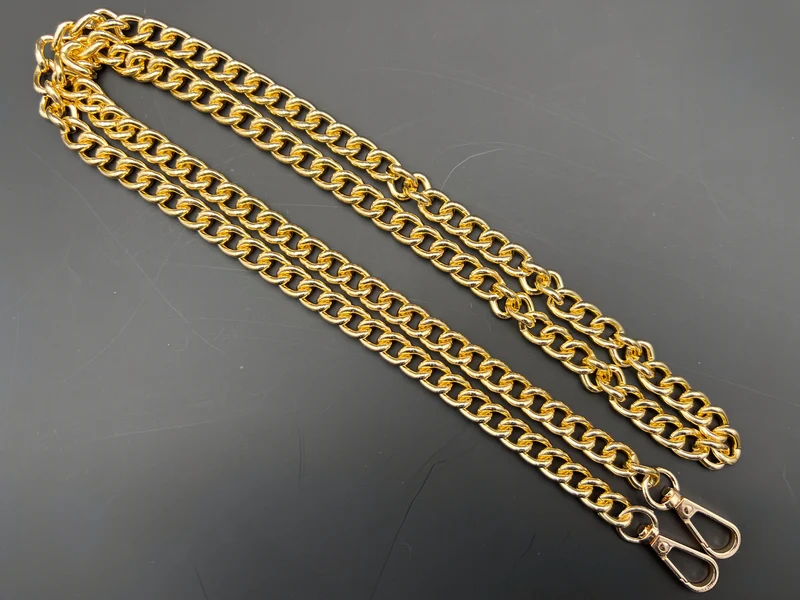 Catena metallo borse mony | 120 cm 14x10 mm | con moschettoni