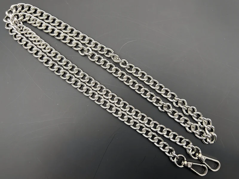 Catena metallo borse mony | 120 cm 14x10 mm | con moschettoni