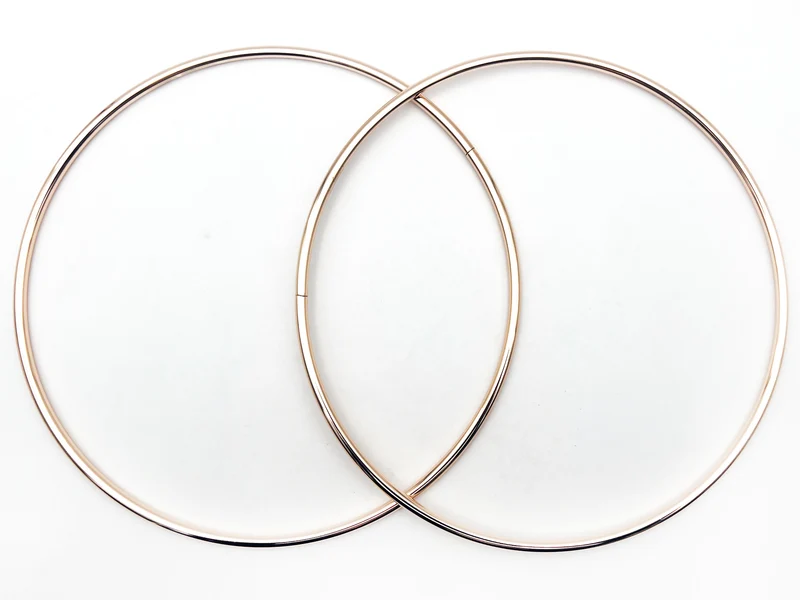 Manici ad anello in acciaio per borse | Ø 25 cm | 1 coppia