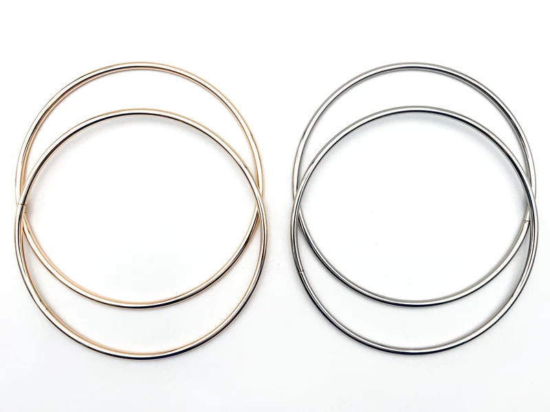 Manici ad anello in acciaio per borse | Ø 20 cm | 1 coppia