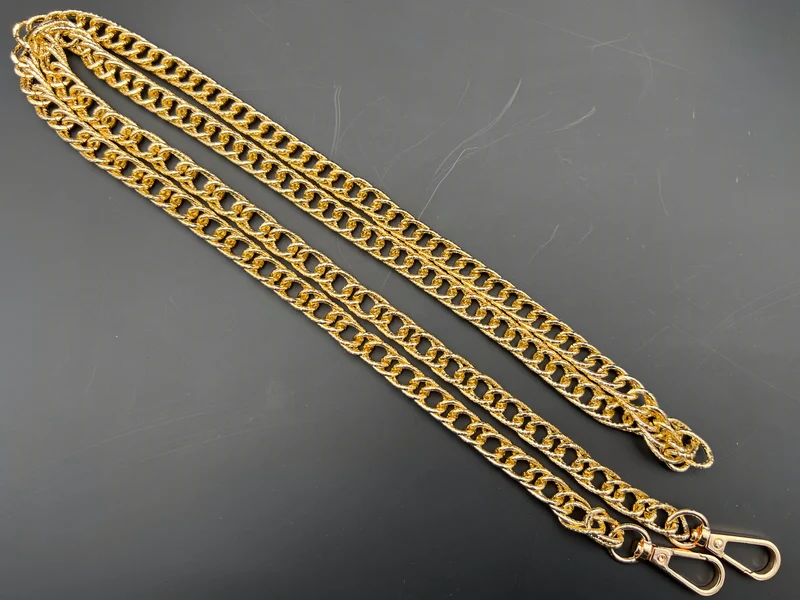 Catena metallo per borse maya | 120 cm 15x9 mm | con moschettoni