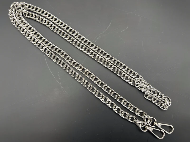 Catena metallo per borse maya | 120 cm 15x9 mm | con moschettoni